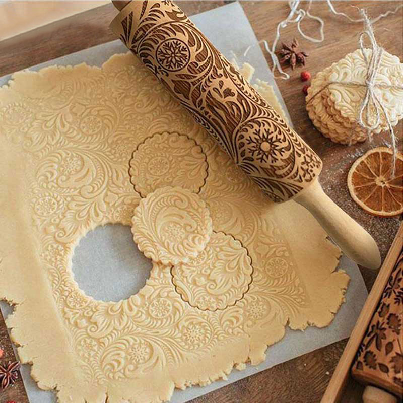 Kitchen Roller Baking - ホットローリングピンベーキングツール,クッキーダン,パターン,リビングルーム,キッチンアクセサリー,1個