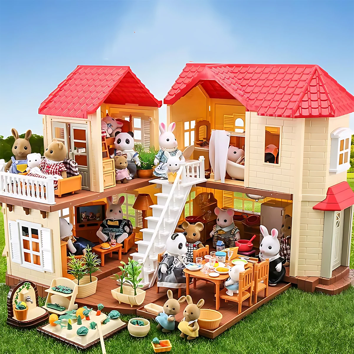 Kitchen Uncle - ミニチュア家具 1:12 ドールハウスキッチンリビングルーム寝室セット DIY シーン人形遊び装飾女の子おもちゃの家誕生日ギフト