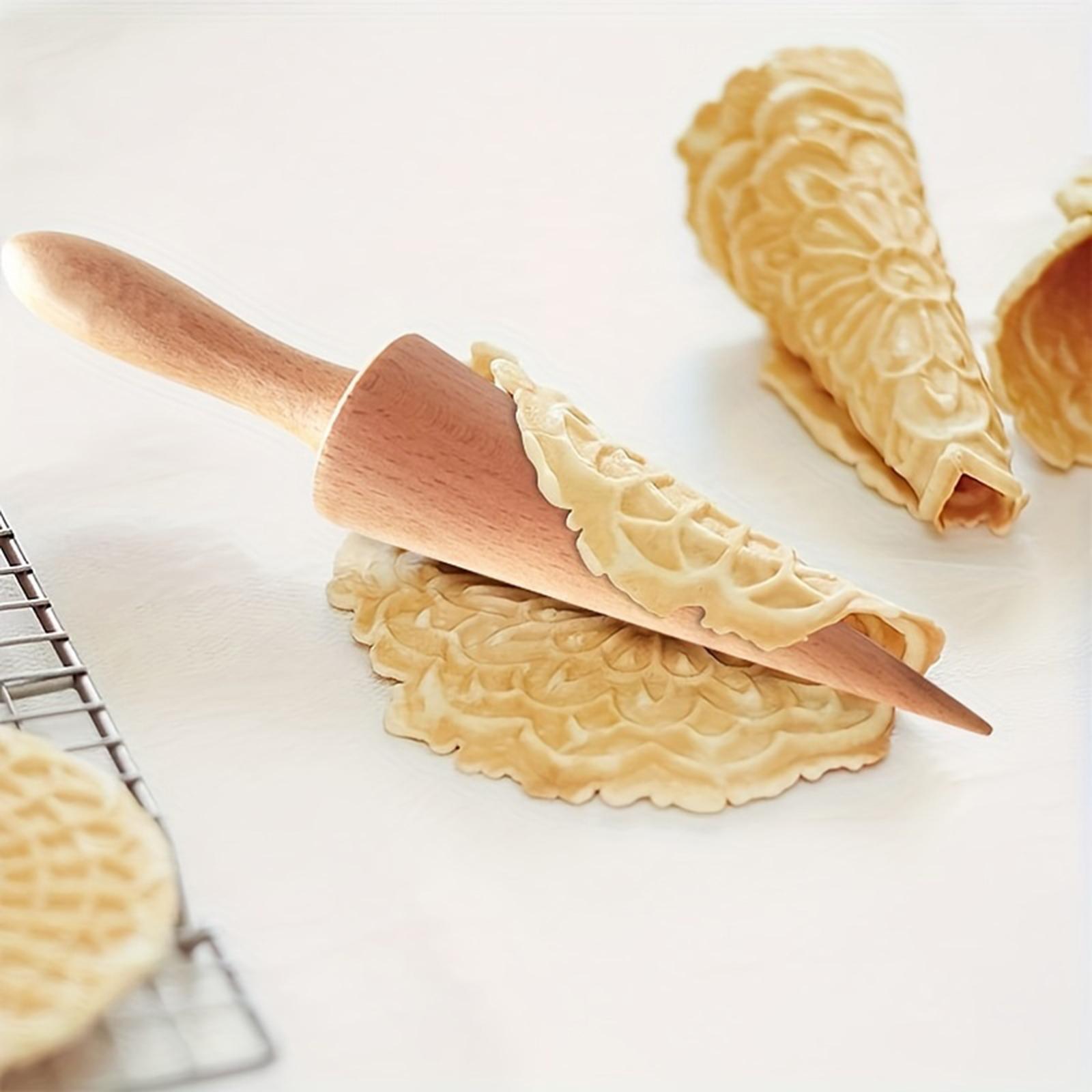 ペストリーロール用デコレーションツール。木製のワッフルコーン - Kitchen Roller Baking のレビューと価格