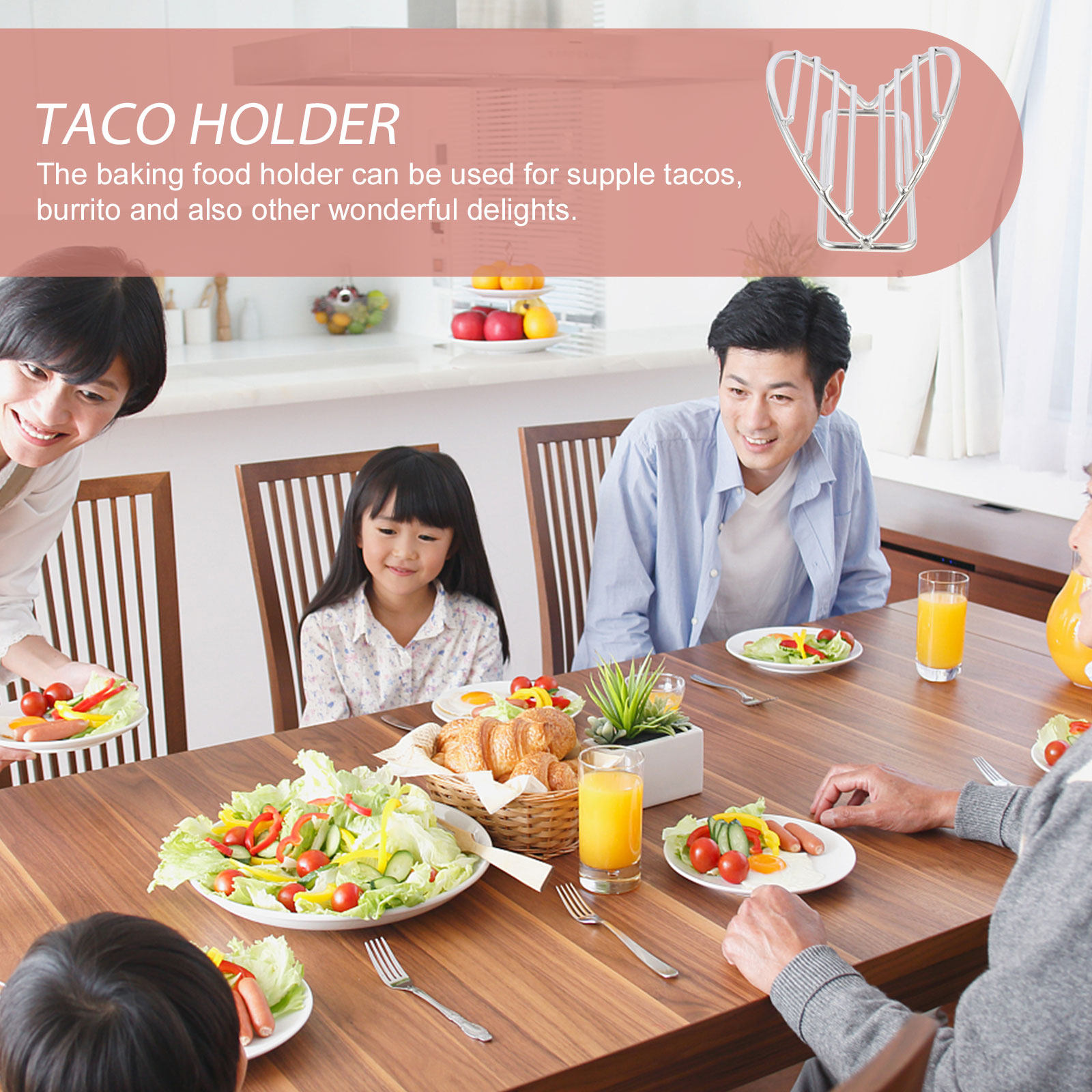 タコスタンド、ステンレス製、タコス、ブリトー、パンケーキ、ト - Kitchen Baking Rack のレビューと価格