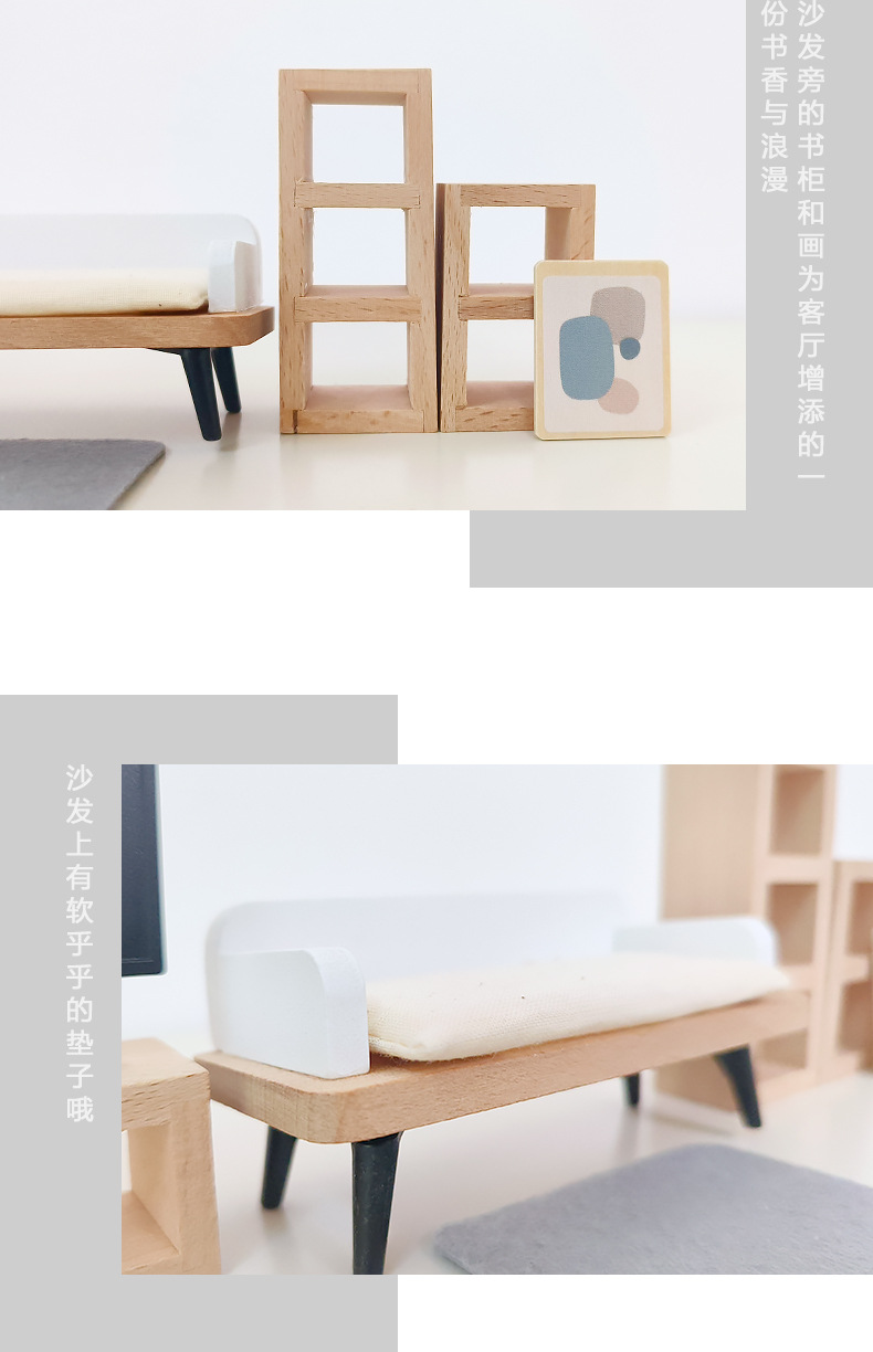 モダンなドールハウス家具キッチン木製ミニチュアバスルーム寝室 - Kitchen Uncle のレビューと価格
