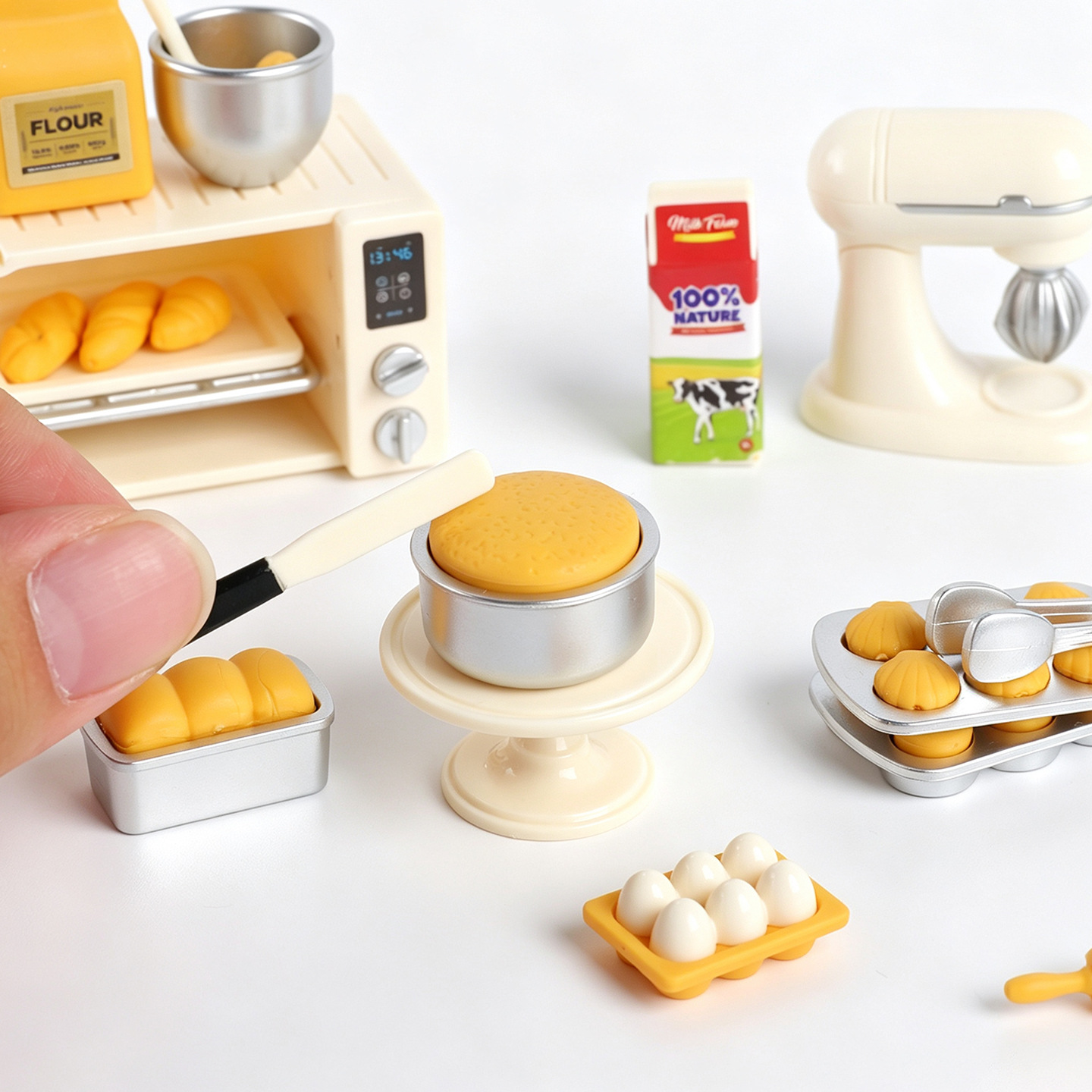 ミニチュアベイクシミュレーションセット、ドールハウス用ミニチ - Baking Kitchen Set のレビューと価格